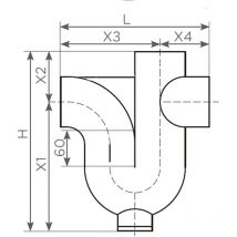 Saint Gobain Pam Ml Siphon Vertikal-horizontal Dn 100 156668