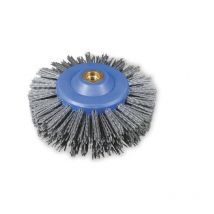 Spazzola in nylon gr120 abrasiva rusticante sncr 140x30 M14 per pulizia e sverniciatura - Sait