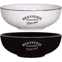 Antic Line Créations - Saladiers en grès Brasserie bistrot (Lot de 2)