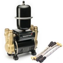 Salamander Pumps - Salamander ctforce 15TU 1.5 Bar Brass Twin Impeller Shower Pump Negative Head