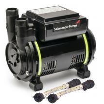 Salamander Pumps - Salamander CT55+ xtra 1.5 Bar Positive Single Shower Pump +Iso Hoses CT55PLUS