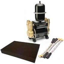 Salamander Pumps - Salamander ctforce 20TU 2.0 Bar Brass Twin Impeller Shower Pump Negative & Mat