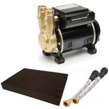 Salamander Pumps - Salamander ctforce 30PS 3.0 Bar Brass Single Impeller Shower Pump + Hoses + Mat