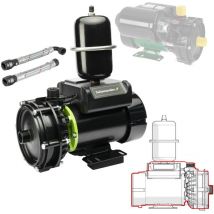 Salamander Pumps - Salamander Right ESP80CPV Single Shower Pump 2.4 Bar Anti Vibration Hoses RP80SU