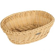 Brotkorb oval Kunststoff 25,5x19x7cm beige