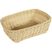 Brotkorb Kunststoff 31,5x22x10cm beige