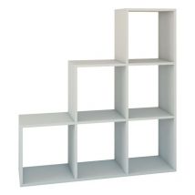 SALERNO Modern bookcase 6 niches 30x115x115 cm Storage furniture