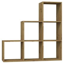 Salerno Modern bookshelf 115x115x30 Room divider Space-saving furniture 6 storage compartments