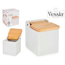 Porcelaine Salero Wood 10.5x10x10.7 cm Vesssia