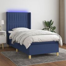 Maison Exclusive - Furniture Limited - Sommier à lattes de lit matelas et led Bleu 9