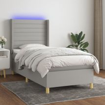 Maison Exclusive - Furniture Limited - Sommier à lattes de lit matelas led Gris