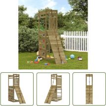 The Living Store Aire de jeux d'extérieur bois de pin imprégné - Aire De Jeux Extérieur - Jeux D'enfants - Jouet Bois - Bac à Sable - Escalade Enfant