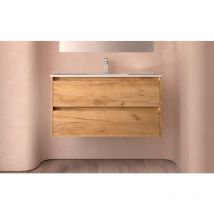 Salgar Noja Unterschrank 1000 2 Schubladen + Waschbecken Eiche Afrika
