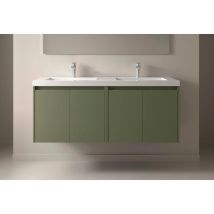 Noja Unterschrank 1400 4 Türen + Waschbecken Green Satin