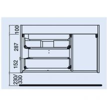 Salgar - Schrank wandhängend uniiq 900 rechts Macchiato Badmöbel