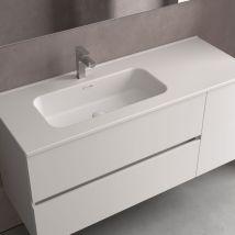 Salgar Waschbecken Constanza 1200d Ohne Siphon Oder Clicker-ablauf , Für Möbel 900 Matt-weiss 1210 X 20 X 460 Mm
