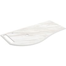 Salgar Waschtischplatten Mam 990 Rechts Mit Handtuchhalter Für Aufsatzbecken Mit Handtuchhalter Weißer Marmor 990 X 12 X 510 Mm