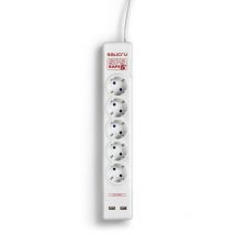Salicru - multiprise sps safe 5+ - 5 prises schuko + 2 ports usb 2.1a