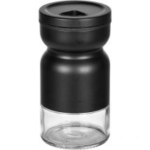 Wenko - Ménagère à épices Melli 3 pièces, Support métal thermolaqué, Pots en verre, Set pratique pour épices à grains fins et grossiers, dim