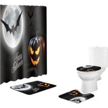 Salle de bain et WC Accessoires de salle de bain Rideau de douche, barre et anneau Rideau de douche (84),Ensemble de quatre rideaux de blocage