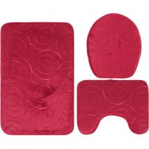 Salle de bain et WC Accessoires de salle de bain Tapis de bain et caillebotis Tapis de bain (5058),Ensemble de 3 tapis de salle de bain en pierre