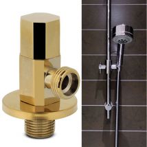 Rapanda - Salle de bain et wc Robinetterie Accessoire de robinetterie Tête à clapet (3747),Robinet d'arrêt à angle en laiton pour salle de bain