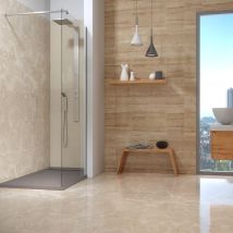 Aquae Line - Receveur De Douche Résine Taupe 80x120, Kristal