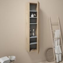 Aquae Line - Colonne suspendue 1 porte finition chêne, Odda