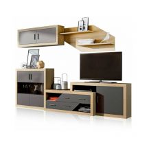 Homesouth - Salón Nuka V9 Cambria - Grafito (ancho) x 156cm (alto)