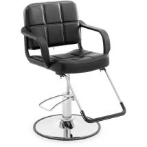 Salon chair - Footrest - 50 - 64 cm - 170 kg - black Hairdressing chair Height