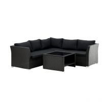 Salon d'Angle de Jardin 'Haiti' 194cm Noir