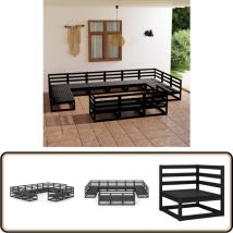 Salon de jardin 13 pcs bois de pin massif - Salon De Jardin - Mobilier De Jardin - Ensemble Salon De Jardin - Salon De Jardin En Bois - Salon De