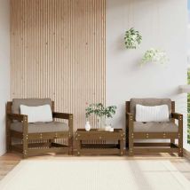 Furniture Limited - Chaises de jardin avec coussins lot de 2