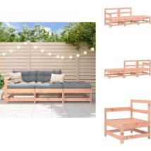 Salon de jardin 3 pcs bois massif douglas - Salon De Jardin - Meuble De Jardin - Ensemble De Salon - Ensemble De Meubles De Jardin - Bois Massif