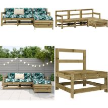 Salon de jardin 4 pcs bois de pin imprégné - Ensemble Salon De Jardin - Mobilier De Jardin - Salon Extérieur - Set Canapé Extérieur - Canapé Patio