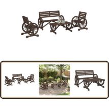 Salon de jardin 4 pcs bois de sapin massif - Salon De Jardin - Mobilier De Jardin - Ensemble De Salon - Banc De Jardin - Chaises De Jardin