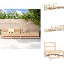 Salon de jardin 4 pcs bois massif de pin - Salon De Jardin - Meuble De Jardin - Ensemble De Salon De Jardin - Meubles De Jardin - Bois Massif