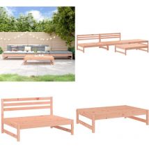 Salon de jardin 4 pcs bois massif douglas - Salon De Jardin - Mobilier De Jardin - Ensemble Salon De Jardin - Table Basse Jardin - Chaise Jardin