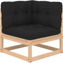 Inlife Salon de jardin 5 pcs avec coussins Bois de pin solide