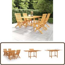 Salon de jardin 5 pcs Bois de teck massif - Salon De Jardin - Mobilier De Jardin - Set De Salon De Jardin - Table De Jardin - Chaises De Jardin