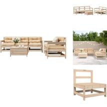 Salon de jardin 6 pcs bois de pin massif - Ensemble Salon De Jardin - Mobilier De Jardin - Salon Extérieur - Meuble De Jardin - Terrasse