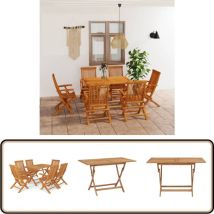 Salon de jardin 7 pcs Bois de teck massif - Salon De Jardin - Mobilier De Jardin - Set De Salon De Jardin - Table De Jardin - Chaises De Jardin