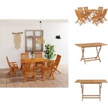 Salon de jardin 7 pcs Bois de teck massif - Salon De Jardin - Mobilier De Jardin - Set De Salon De Jardin - Table De Jardin - Chaises De Jardin