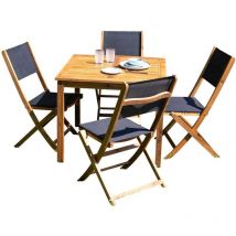 Salon de jardin avec table carrée en acacia Bilbao