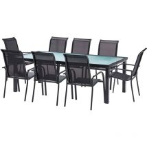 Salon de jardin en aluminium 8 personnes Blacksun