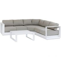 Salon de jardin d'angle Allure en aluminium