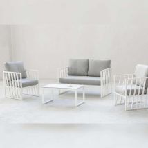 Salon de jardin détente en aluminium 4 places Lovenia