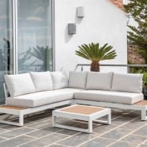 Salon de jardin détente en aluminium Berlin