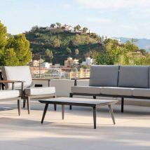 Salon de jardin détente en aluminium Tarifa