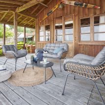 Salon de jardin en aluminium Paopao Graphite - 4 places - Hespéride
